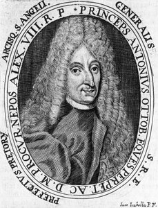 Portret van Prins Antonio Ottoboni, generaal van het pauselijke leger, gravure