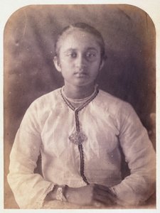 Portret van een jonge vrouw, Ceylon, ca. 1875 door Ferdinand Georg Waldmuller