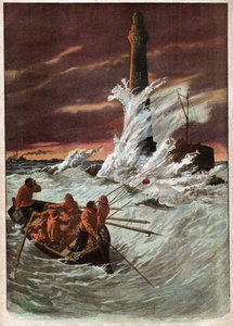 Bevoorrading van een vuurtoren door Ferdinand Georg Waldmuller