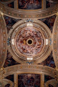 San Donato kerk. Fresco. Genua. Italië.