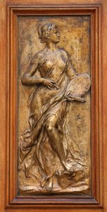 Gebeeldhouwd detail van La villa Lumière, Evian, 2019 door . .