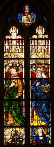 Glas-in-loodraam van de kathedraal van Saint Etienne de Sens door . .