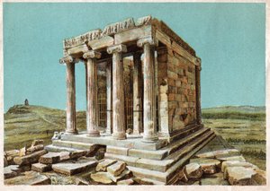 Tempel van Athena Nike, ca. 1910 (gravure)