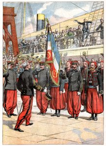Het Derde Regiment Zouaven in Marseille