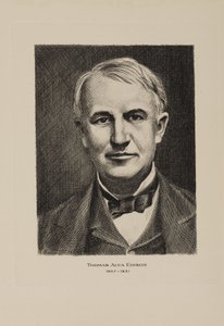Thomas Alva Edison, Amerikaanse uitvinder, begin 20e eeuw door Frederick (attr. to) Barnard
