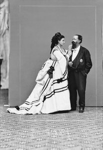 Vittorio Emanuele II met Rosa Vercellana, gravin van Mirafiori