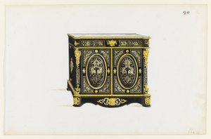Ontwerp voor een Kabinet in Boulle-stijl door Pagny