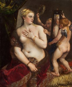 Venus met een spiegel door Titian
