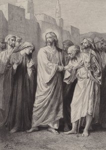 Christus voorspelt de verwoesting van de tempel door after Albert Robida