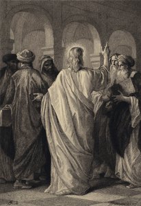 Jezus spreekt met de doktoren door after Albert Robida