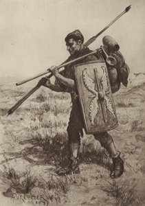 De Impeditus, of Volledig uitgeruste Voetsoldaat door after Amedee Forestier