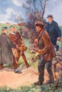 De man trok zich terug met een ongemakkelijke lach, zijn ogen nog steeds gericht op de hond door after Archibald Bertram Webb
