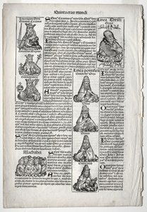 Genealogische Pagina; gepubliceerd in de Neurenberg Kroniek door Hartmann Schedel door after Augustin Pajou