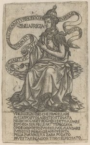Phrygische Sibylle door after Baccio Baldini