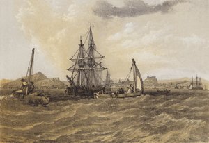 Edinburgh vanuit de Firth of Forth door after C. Stanfield