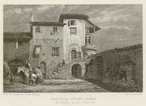 Franciscaner Klooster, Athene, de residentie van Lord Byron, 1811 door after C. Stanfield