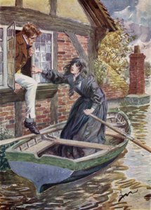 Maggie Tulliver redt Tom bij de molen door after Charles Edmund Brock