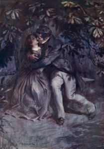 Mr. Rochester verklaart zijn Liefde door after Charles Edmund Brock