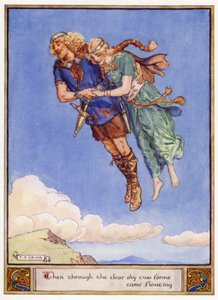 Toen kwamen er twee vormen zwevend door de heldere lucht door after Charles Edmund Brock