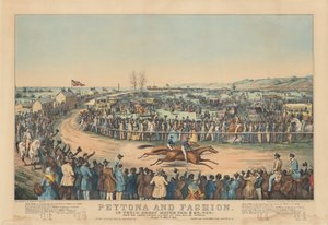 Peytona en Fashion: In hun grote wedstrijd voor $20.000. Over de Union Course L.I. 13 mei 1845, gewonnen door Peytona. Tijd 7:39 3/4, 7:45 1/4 door after Charles Severin