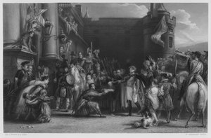De Koning in Holyrood, uit het schilderij in de Koninklijke Collectie