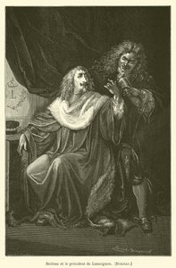 Boileau en de president van Lamoignon, Boileau door after Emile Antoine Bayard