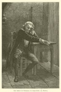Een lezing van de Navolging van Christus, La Harpe door after Emile Antoine Bayard