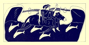 Europa en de stier, illustratie uit Griekse Vaas Schilderijen door J. E. Harrison en D. S. MacColl, gepubliceerd 1894 door after English School