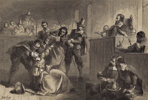 Edmund Cheesemans vrouw voor gouverneur Berkeley door after Felix Octavius Carr Darley