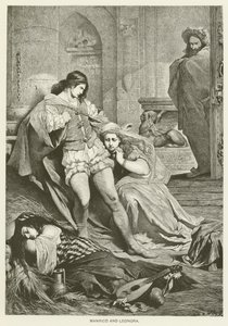 Manrico en Leonora door after Ferdinand Keller
