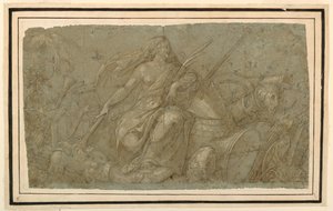 Vrede verbrandt attributen van oorlog door after Francesco Salviati