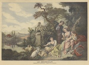 De geschenken van de herder, of Het nest door after Francois Boucher