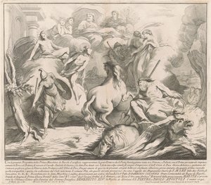 De Prima Macchina voor de Chinea van 1742: De strijd tussen Neptunus en Minerva