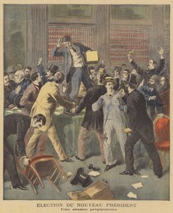 Onrustige scènes terwijl Franse parlementariërs de verkiezing van een nieuwe president bespreken