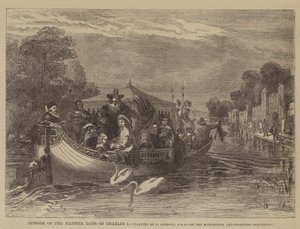 Episode van de gelukkiger dagen van Karel I door after Frederick Goodall