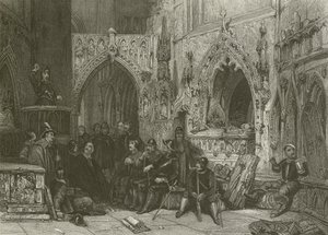 Puriteinse soldaat predikt door after George Cattermole