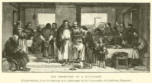 De refter van een klooster door after George Cattermole
