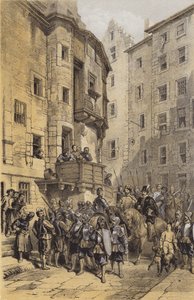 West Bow, Edinburgh door after George Cattermole