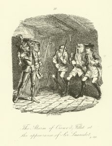 Illustratie voor Launcelot Greaves door Tobias Smollett door after George Cruikshank
