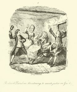 Illustratie voor Roderick Random door Tobias Smollett door after George Cruikshank
