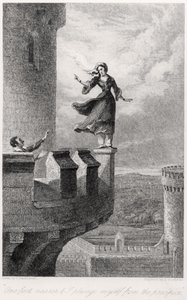 Rebecca, uit Ivanhoe door Walter Scott (1771-1832) door after George Cruikshank