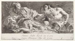 Venetië ontvangt de hulde van Neptunus door after Giovanni Battista Tiepolo Giovanni Domenico Tiepolo