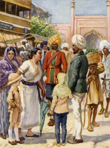 In een Indiase Bazaar