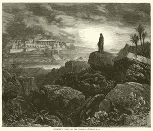 Ezechiëls visioen van de tempel, Ezechiël, xl, 2 door Gustave after Dore
