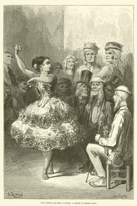 Een dansacademie in Sevilla door Gustave after Dore