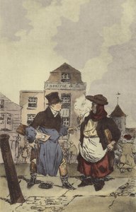 Slagers - Visverkopers door after Henri Bonaventure Monnier
