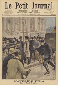 Emile Zola bij het Palais de Justice door after Henri Meyer