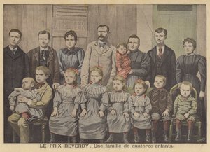Ontvangers van de Reverdy-prijs. De familie Vandenbrouch en hun veertien kinderen
