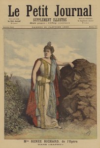 Renee Richard in Sapho in de Opera van Parijs door after Henri Meyer