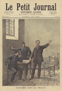 De Franse anarchist Ravachol in zijn gevangeniscel